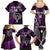 Custom New Zealand Tiki Tennis Family Matching Summer Maxi Dress and Hawaiian Shirt 2024 Aotearoa Tenehi Maori Silver Fern - Purple LT14 - Polynesian Pride