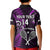 Custom New Zealand Tiki Tennis Kid Polo Shirt 2024 Aotearoa Tenehi Maori Silver Fern - Purple LT14 - Polynesian Pride