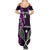 Custom New Zealand Tiki Tennis Summer Maxi Dress 2024 Aotearoa Tenehi Maori Silver Fern - Purple LT14 - Polynesian Pride