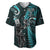 New Zealand Tiki Tennis Baseball Jersey 2024 Aotearoa Tenehi Maori Silver Fern - Turquoise LT14 Turquoise - Polynesian Pride