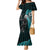 New Zealand Tiki Tennis Family Matching Mermaid Dress and Hawaiian Shirt 2024 Aotearoa Tenehi Maori Silver Fern - Turquoise LT14 Mom's Dress Turquoise - Polynesian Pride