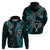 New Zealand Tiki Tennis Hoodie 2024 Aotearoa Tenehi Maori Silver Fern - Turquoise LT14 - Polynesian Pride