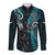 New Zealand Tiki Tennis Long Sleeve Button Shirt 2024 Aotearoa Tenehi Maori Silver Fern - Turquoise LT14 Unisex Turquoise - Polynesian Pride