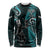 New Zealand Tiki Tennis Long Sleeve Shirt 2024 Aotearoa Tenehi Maori Silver Fern - Turquoise LT14 Unisex Turquoise - Polynesian Pride