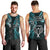 New Zealand Tiki Tennis Men Tank Top 2024 Aotearoa Tenehi Maori Silver Fern - Turquoise LT14 - Polynesian Pride