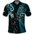 New Zealand Tiki Tennis Polo Shirt 2024 Aotearoa Tenehi Maori Silver Fern - Turquoise LT14 Turquoise - Polynesian Pride