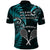 New Zealand Tiki Tennis Polo Shirt 2024 Aotearoa Tenehi Maori Silver Fern - Turquoise LT14 - Polynesian Pride