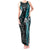 New Zealand Tiki Tennis Tank Maxi Dress 2024 Aotearoa Tenehi Maori Silver Fern - Turquoise LT14 Women Turquoise - Polynesian Pride