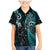 Custom New Zealand Tiki Tennis Family Matching Mermaid Dress and Hawaiian Shirt 2024 Aotearoa Tenehi Maori Silver Fern - Turquoise LT14 Son's Shirt Turquoise - Polynesian Pride