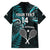 Custom New Zealand Tiki Tennis Hawaiian Shirt 2024 Aotearoa Tenehi Maori Silver Fern - Turquoise LT14 - Polynesian Pride