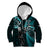 Custom New Zealand Tiki Tennis Kid Hoodie 2024 Aotearoa Tenehi Maori Silver Fern - Turquoise LT14 Hoodie Turquoise - Polynesian Pride