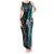 Custom New Zealand Tiki Tennis Tank Maxi Dress 2024 Aotearoa Tenehi Maori Silver Fern - Turquoise LT14 Women Turquoise - Polynesian Pride