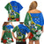 Personalised Halo Olaketa Solomon Islands Family Matching Off Shoulder Short Dress and Hawaiian Shirt Coat Of Arms With Tropical Flowers Flag Style LT14 - Polynesian Pride