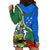 Personalised Halo Olaketa Solomon Islands Hoodie Dress Coat Of Arms With Tropical Flowers Flag Style LT14 - Polynesian Pride