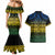 Halo Olaketa Solomon Islands Couples Matching Mermaid Dress and Hawaiian Shirt Melanesian Tribal Pattern Gradient Version LT14 - Polynesian Pride