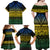 Halo Olaketa Solomon Islands Family Matching Off Shoulder Maxi Dress and Hawaiian Shirt Melanesian Tribal Pattern Gradient Version LT14 - Polynesian Pride