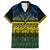 Halo Olaketa Solomon Islands Family Matching Summer Maxi Dress and Hawaiian Shirt Melanesian Tribal Pattern Gradient Version LT14 Dad's Shirt - Short Sleeve Black - Polynesian Pride