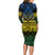 Halo Olaketa Solomon Islands Long Sleeve Bodycon Dress Melanesian Tribal Pattern Gradient Version LT14 - Polynesian Pride