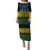 Halo Olaketa Solomon Islands Puletasi Melanesian Tribal Pattern Gradient Version LT14 Long Dress Black - Polynesian Pride