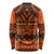 Halo Olaketa Solomon Islands Long Sleeve Shirt Melanesian Tribal Pattern Orange Version LT14 - Polynesian Pride