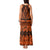 Halo Olaketa Solomon Islands Tank Maxi Dress Melanesian Tribal Pattern Orange Version LT14 - Polynesian Pride