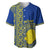 Fakaalofa Lahi Atu Niue Baseball Jersey Niuean Map With Hiapo Pattern Blue Version LT14 Blue - Polynesian Pride