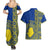 Fakaalofa Lahi Atu Niue Couples Matching Summer Maxi Dress and Hawaiian Shirt Niuean Map With Hiapo Pattern Blue Version LT14 - Polynesian Pride