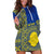 Fakaalofa Lahi Atu Niue Hoodie Dress Niuean Map With Hiapo Pattern Blue Version LT14 Blue - Polynesian Pride