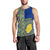 Fakaalofa Lahi Atu Niue Men Tank Top Niuean Map With Hiapo Pattern Blue Version LT14 - Polynesian Pride