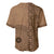 Fakaalofa Lahi Atu Niue Baseball Jersey Vintage Hiapo Pattern Brown Version LT14 - Polynesian Pride