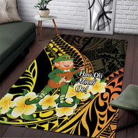 Hawaii Saint Patrick's Day Area Rug Ukulele Leprechaun Hau'Oli Maoli Oe! LT14 Reggae - Polynesian Pride