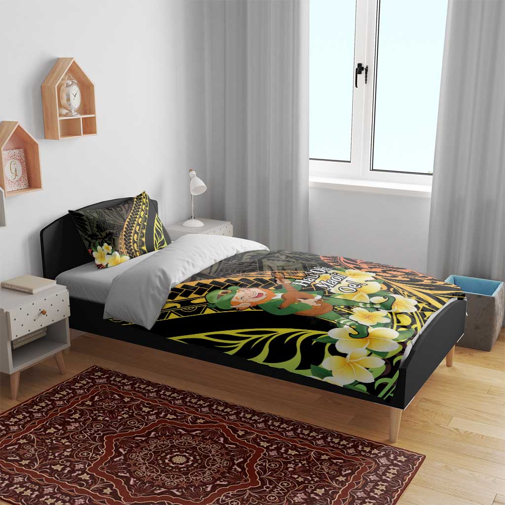 Hawaii Saint Patrick's Day Bedding Set Ukulele Leprechaun Hau'Oli Maoli Oe! LT14 - Polynesian Pride