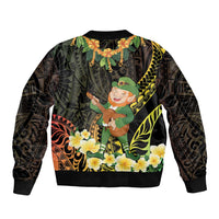 Hawaii Saint Patrick's Day Bomber Jacket Ukulele Leprechaun Hau'Oli Maoli Oe! LT14 - Polynesian Pride