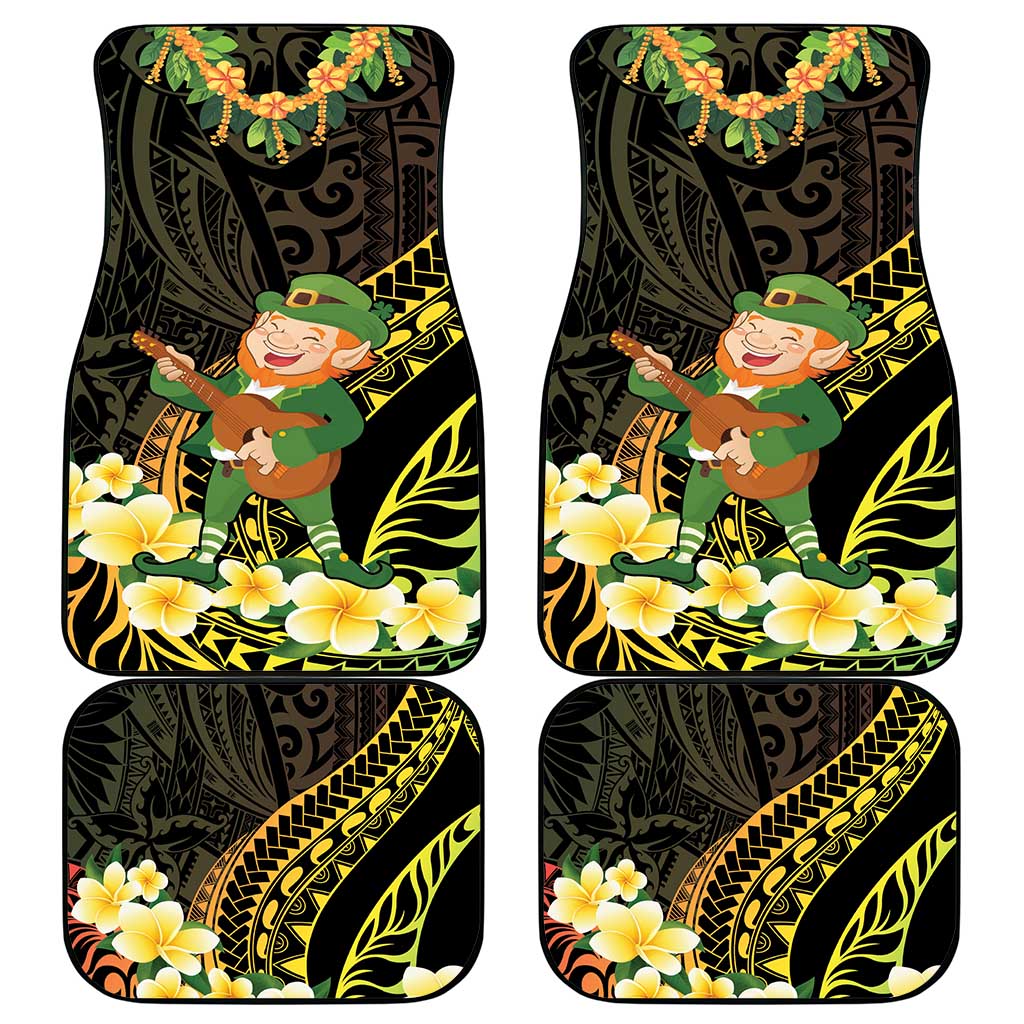 Hawaii Saint Patrick's Day Car Mats Ukulele Leprechaun Hau'Oli Maoli Oe! LT14 - Polynesian Pride