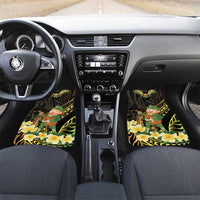 Hawaii Saint Patrick's Day Car Mats Ukulele Leprechaun Hau'Oli Maoli Oe! LT14 Set 2pcs - Front Reggae - Polynesian Pride