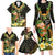 Hawaii Saint Patrick's Day Family Matching Long Sleeve Bodycon Dress and Hawaiian Shirt Ukulele Leprechaun Hau'Oli Maoli Oe!