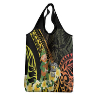 Hawaii Saint Patrick's Day Grocery Bag Ukulele Leprechaun Hau'Oli Maoli Oe! LT14 - Polynesian Pride