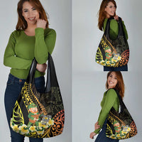 Hawaii Saint Patrick's Day Grocery Bag Ukulele Leprechaun Hau'Oli Maoli Oe! LT14 - Polynesian Pride