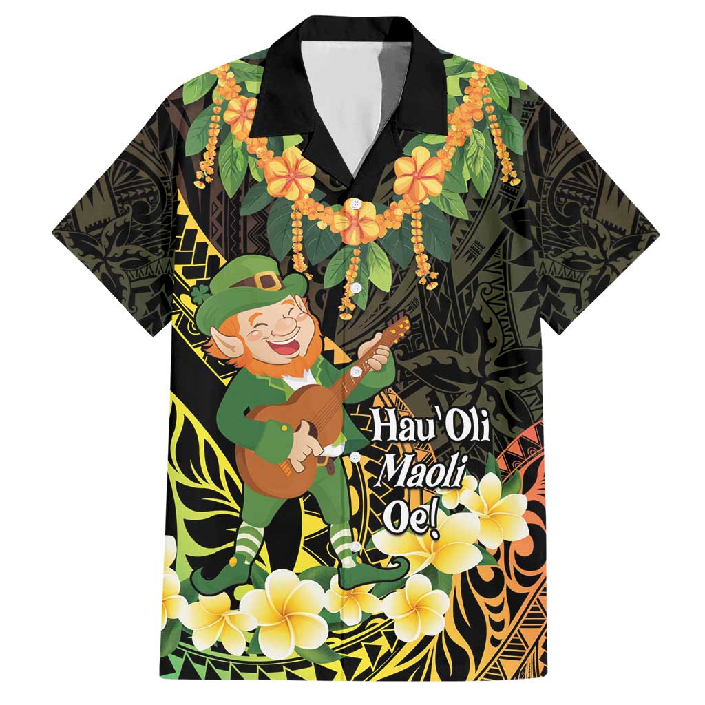 Hawaii Saint Patrick's Day Hawaiian Shirt Ukulele Leprechaun Hau'Oli Maoli Oe! LT14 Reggae - Polynesian Pride