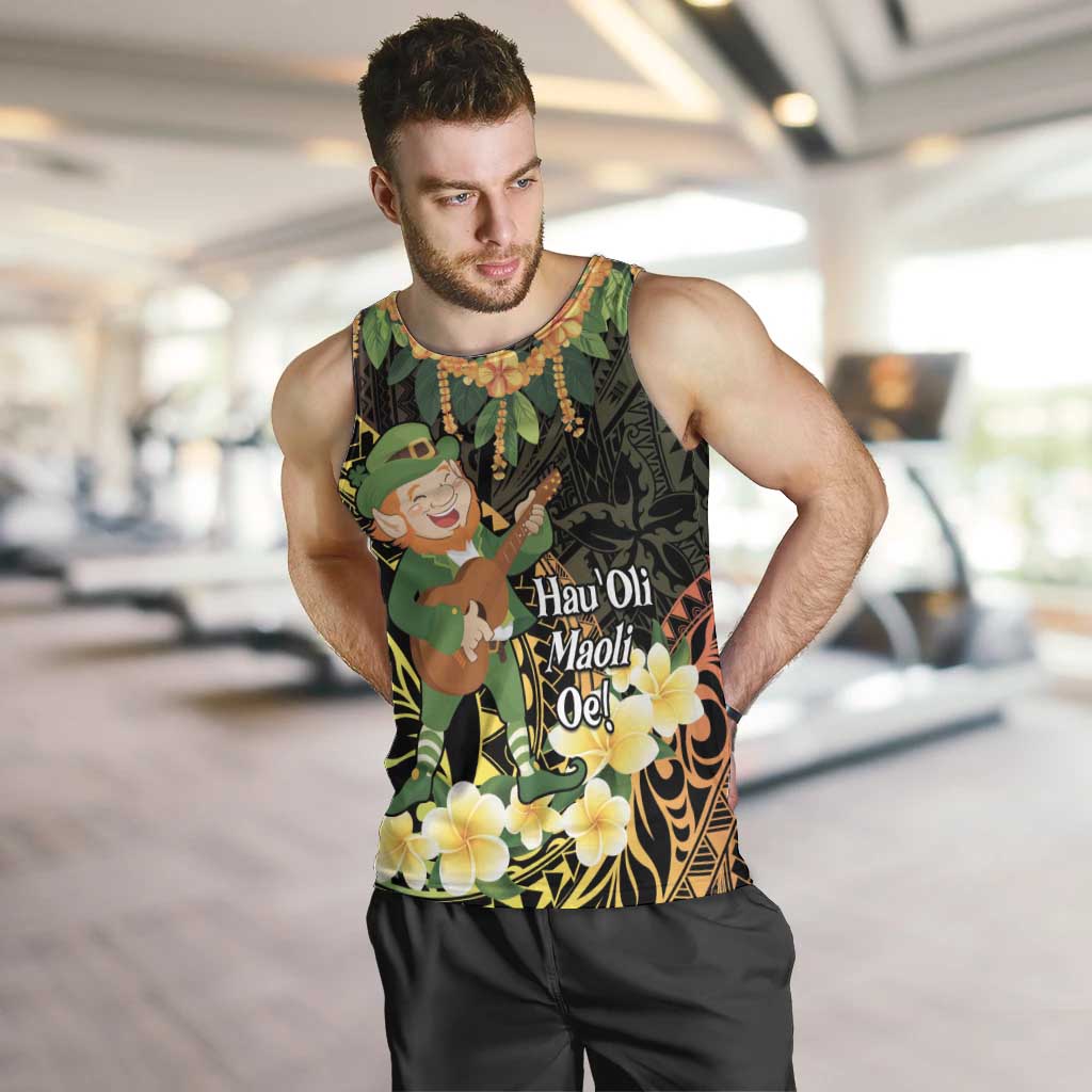 Hawaii Saint Patrick's Day Men Tank Top Ukulele Leprechaun Hau'Oli Maoli Oe! LT14 Reggae - Polynesian Pride