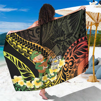 Hawaii Saint Patrick's Day Sarong Ukulele Leprechaun Hau'Oli Maoli Oe! LT14 One Size 44 x 66 inches Reggae - Polynesian Pride