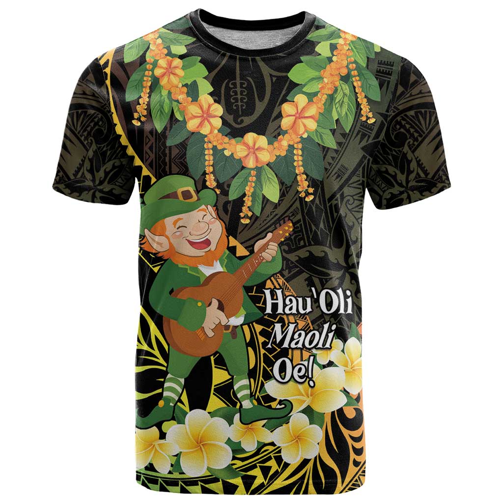 Hawaii Saint Patrick's Day T Shirt Ukulele Leprechaun Hau'Oli Maoli Oe! LT14 Reggae - Polynesian Pride