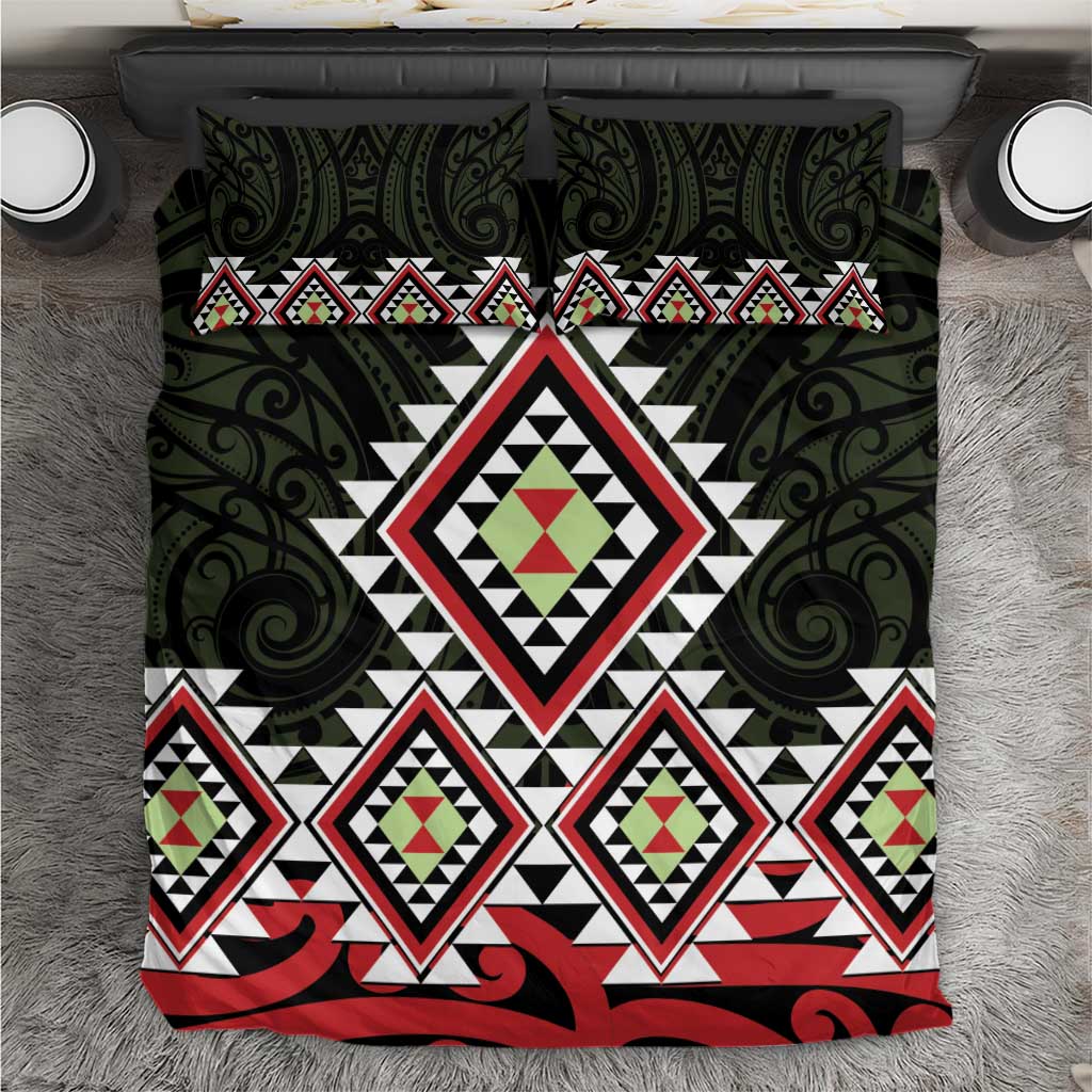 Kia Ora Aotearoa Bedding Set 2025 Pasifika Maori Taniko Motifs LT14 Black - Polynesian Pride