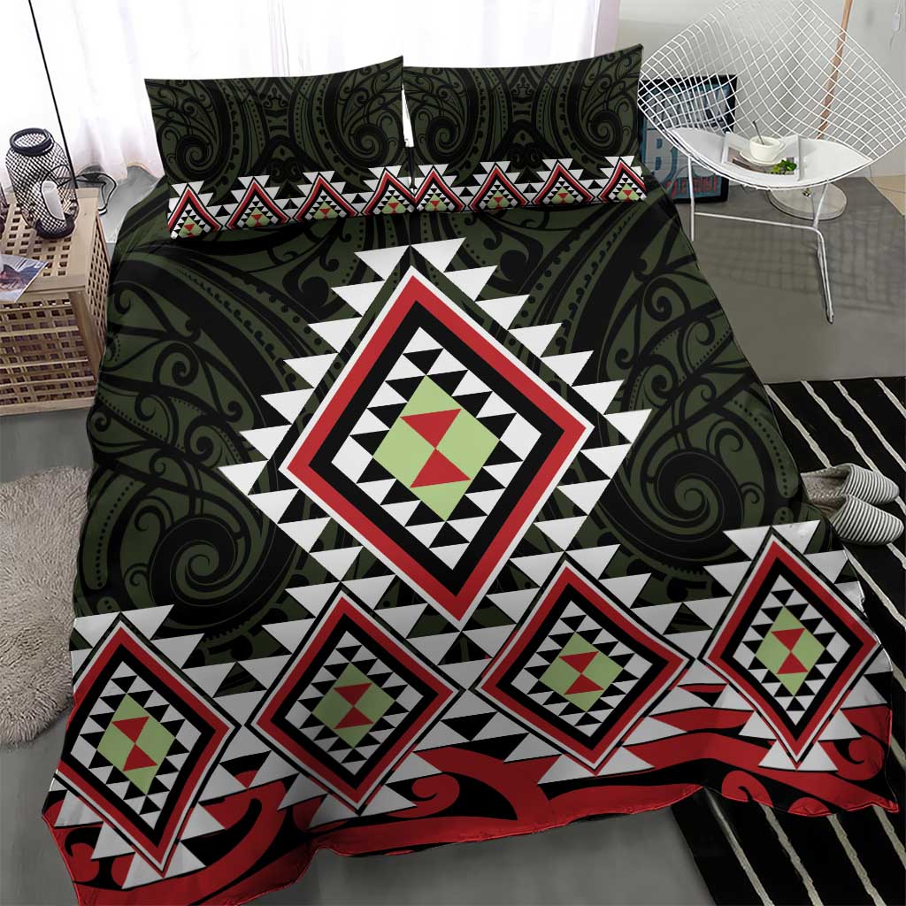 Kia Ora Aotearoa Bedding Set 2025 Pasifika Maori Taniko Motifs LT14 - Polynesian Pride