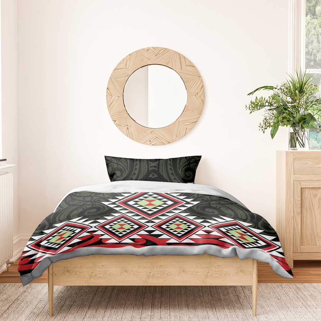 Kia Ora Aotearoa Bedding Set 2025 Pasifika Maori Taniko Motifs LT14 - Polynesian Pride