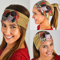 Japanese Geisha Koi Fish Neck Gaiter Cherry Blossoms Yellow Seigaiha Pattern LT14 - Polynesian Pride