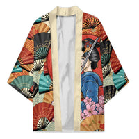 Japanese Geisha Katana Kimono Japan Sensu Seigaiha Pattern LT14 Unisex Multicolor - Polynesian Pride