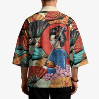 Japanese Geisha Katana Kimono Japan Sensu Seigaiha Pattern LT14 - Polynesian Pride