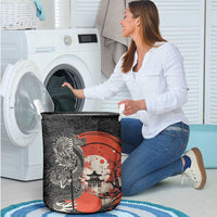 Japanese Dragon Katana Enso Laundry Basket Japan Pagoda Seamless Cloud LT14 - Polynesian Pride