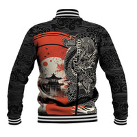 Japanese Dragon Katana Enso Baseball Jacket Japan Pagoda Seamless Cloud LT14 - Polynesian Pride